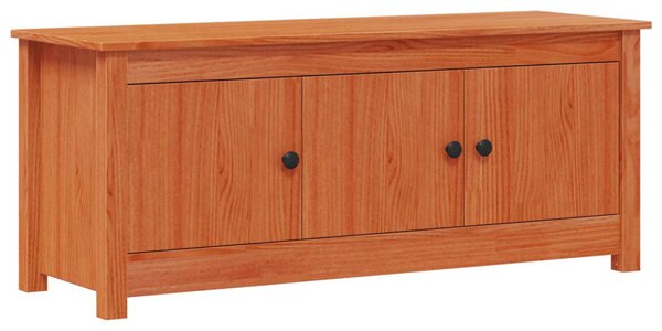 Cipőszekrény Viaszbarna 110 x 38 x 45,5 cm Tömör fenyő