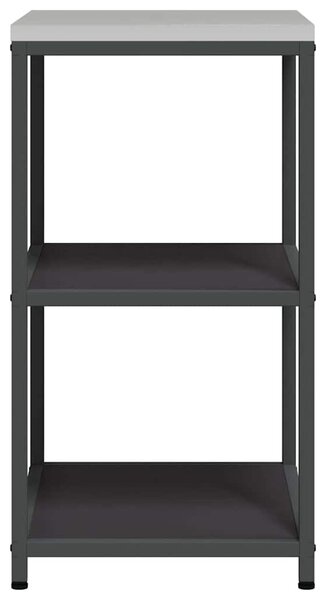 Konyhai Tárolás polcokkal tárolóval Fekete 60 x 50 x 92 cm Acél