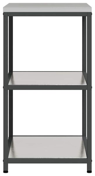 Konyhai Tárolás polcokkal tárolóval Ezüst 60 x 50 x 92 cm Acél
