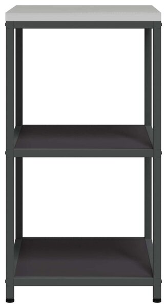 Konyhai Tárolás polcokkal tárolóval Fekete 60 x 50 x 92 cm Acél