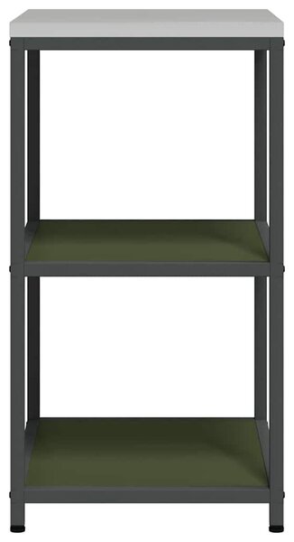 Konyhai Tárolás polcokkal Olajzöld 60 x 50 x 92 cm Acél