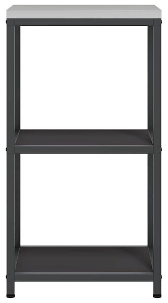 Konyhai Tárolás polcokkal tárolóval Fekete 40 x 50 x 92 cm Acél