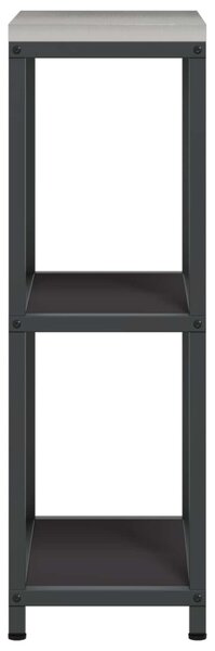 Konyhai Tárolás polcokkal tárolóval Fekete 30 x 50 x 92 cm Acél