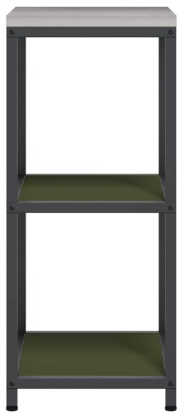 Konyhai Tárolás polcokkal Olajzöld 40 x 50 x 92 cm Acél