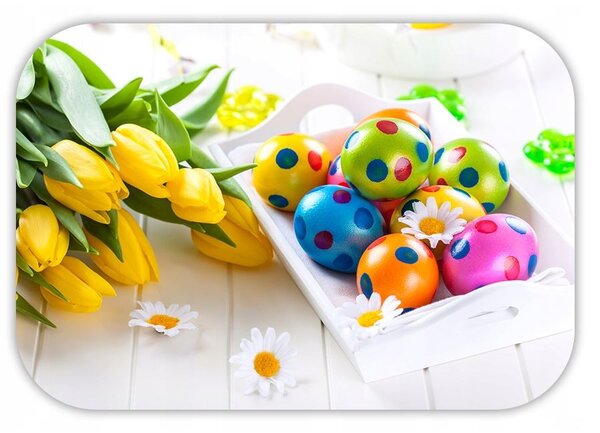 HAPPY EASTER Colorful eggs 4 db
