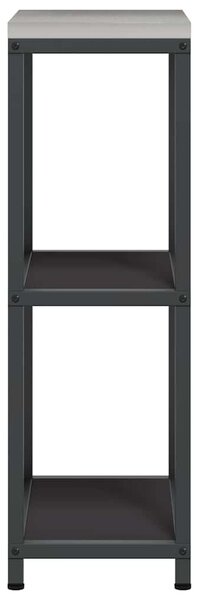 Konyhai Tárolás polcokkal tárolóval Fekete 30 x 50 x 92 cm Acél