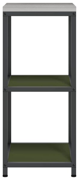 Konyhai Tárolás polcokkal Olajzöld 40 x 50 x 92 cm Acél