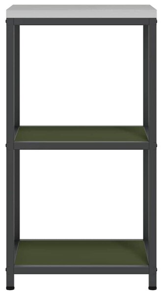 Konyhai Tárolás polcokkal Olajzöld 40 x 50 x 92 cm Acél