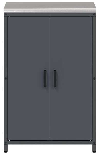 Konyhai Tárolás polcokkal ajtóval Antracit 60 x 50 x 92 cm Acél