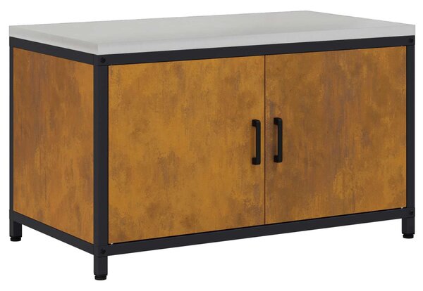 Konyhai Tárolás polcokkal ajtóval Rozsdás 90 x 50 x 53 cm Acél