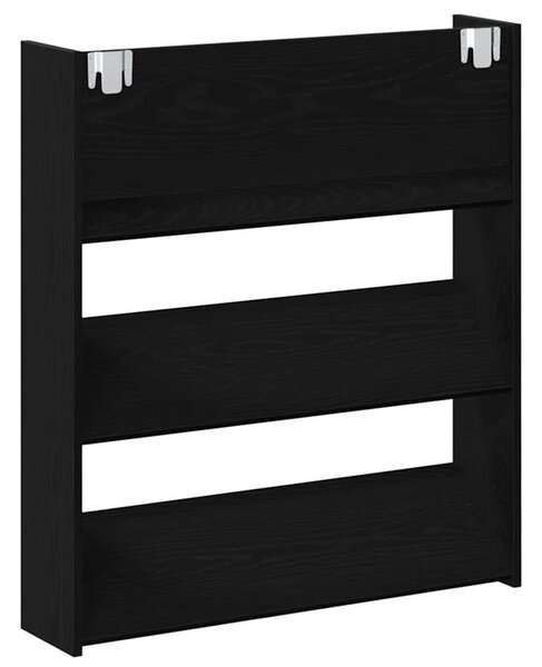 Cipőszekrény 2 pcs Fekete tölgy 86 x 18 x 90 cm Faanyag