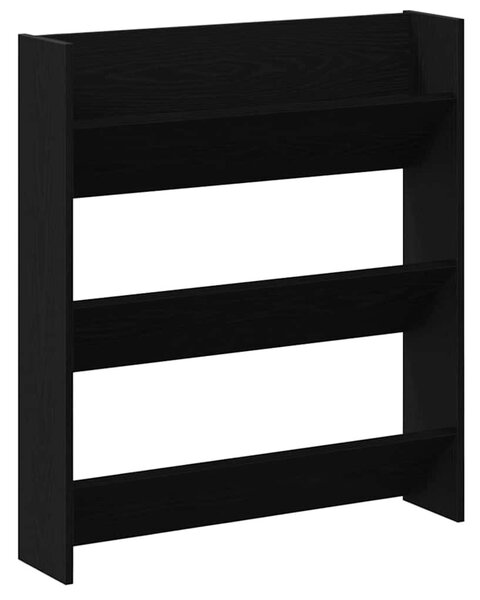 Cipőszekrény 2 pcs Fekete tölgy 86 x 18 x 90 cm Faanyag