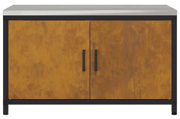 Konyhai Tárolás polcokkal ajtóval Rozsdás 90 x 50 x 53 cm Acél