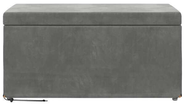 Zsámoly Sötétszürke 81 x 41 x 40 cm Bársony és Műanyag Fa
