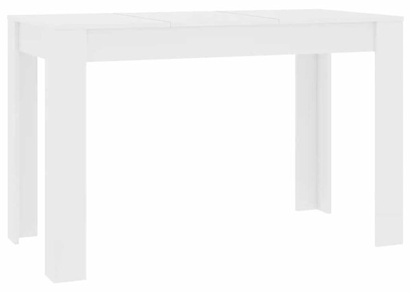 Fehér szerelt fa étkezőasztal 120 x 60 x 76 cm