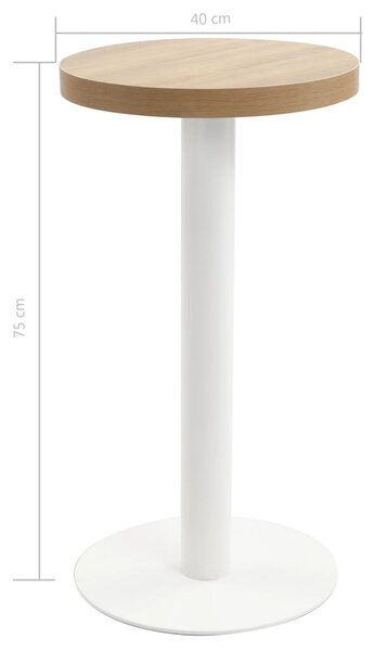Világosbarna MDF bisztróasztal 40 cm