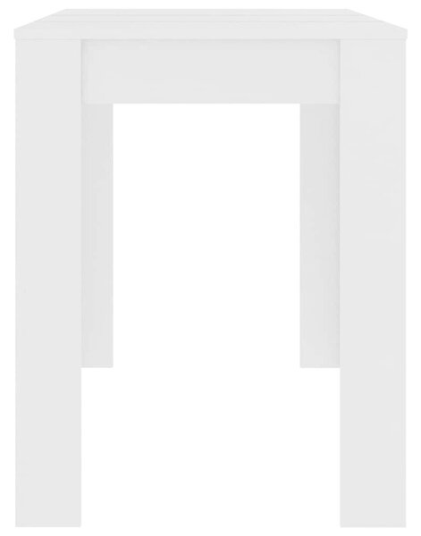 Fehér szerelt fa étkezőasztal 120 x 60 x 76 cm
