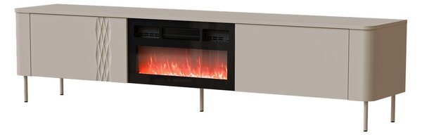 TV-állvány Tortesi 103, Közepes sűrűségű farostlemez, Laminált forgácslap, 49x200x41cm, Kasmír