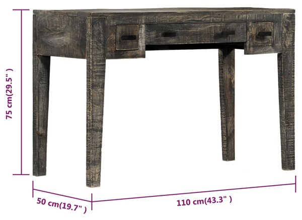 Tömör mangófa íróasztal 110 x 50 x 75 cm