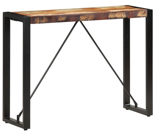 Tömör újrahasznosított fa tálalóasztal 110 x 35 x 76 cm