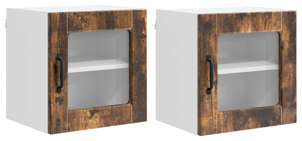 Mosogatógép panel 2 pcs Füstölt tölgy 40 x 31 x 40 cm Faanyag