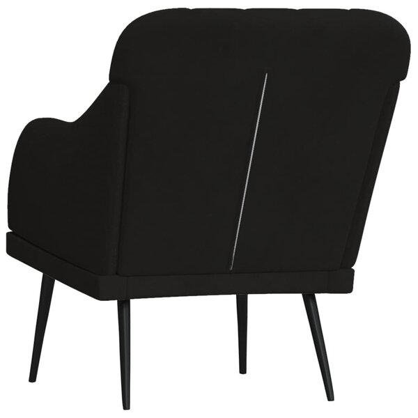 VidaXL fekete bársonyfotel 63 x 76 x 80 cm