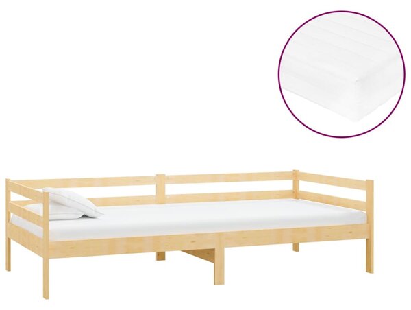 Tömör fenyőfa dívány matraccal 90 x 200 cm