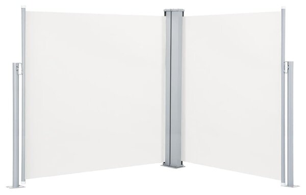 Krémszínű behúzható oldalsó napellenző 140 x 600 cm