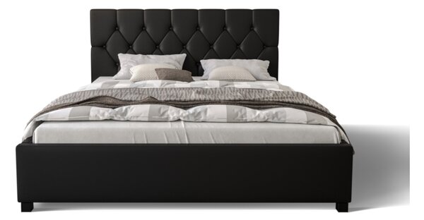 HILARY kárpitozott ágy + matrac, 160x200, sioux black
