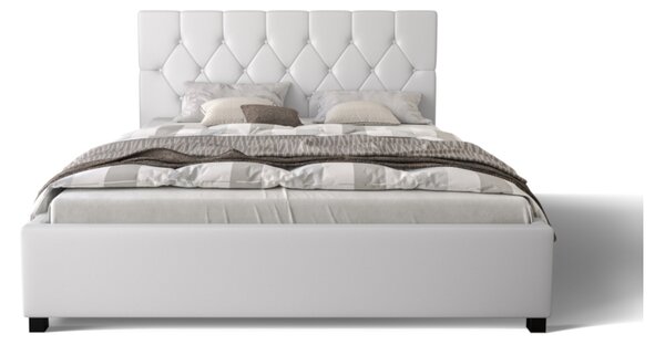 HILARY kárpitozott ágy + matrac, 180x200, sioux white