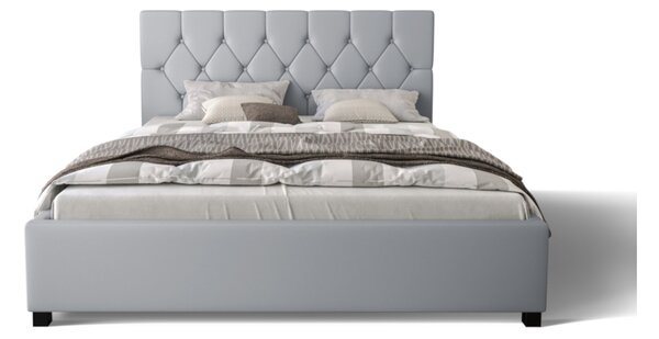 HILARY kárpitozott ágy + matrac + ágyrács, 160x200, sioux grey