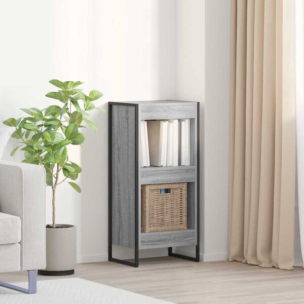 Könyvespolc 40 x 30 x 86,5 cm Szerelt Fa Szürke Sonoma