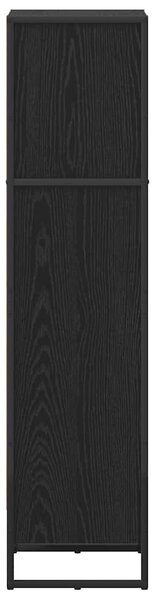 Könyvespolc Fekete tölgy 40 x 30 x 121 cm Faanyag