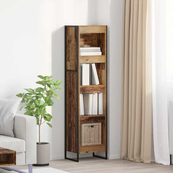 Könyvespolc Öreg fa 40 x 30 x 155 cm Faanyag