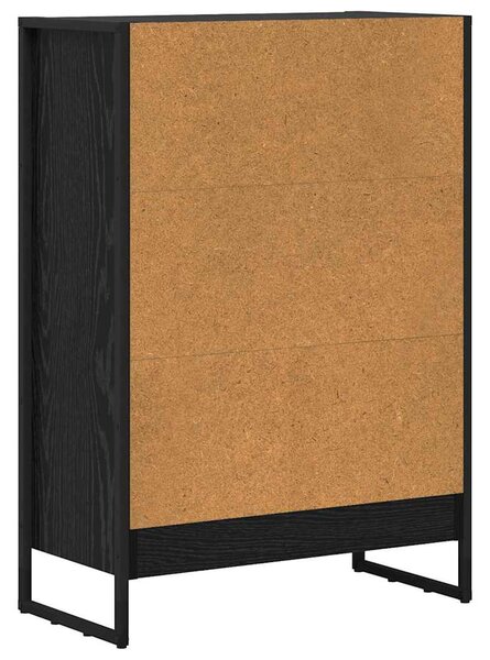 Könyvespolc Fekete tölgy 60 x 30 x 86,5 cm Faanyag