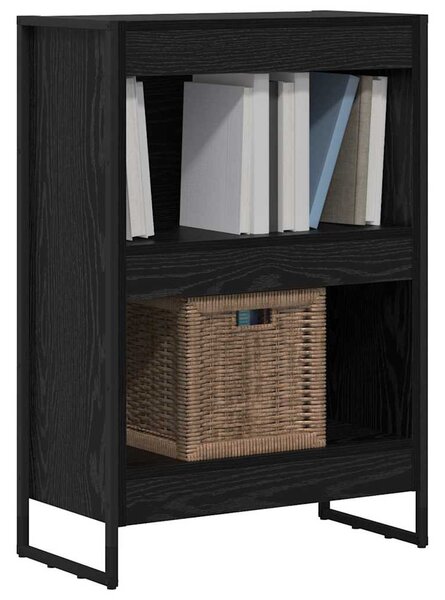 Könyvespolc Fekete tölgy 60 x 30 x 86,5 cm Faanyag