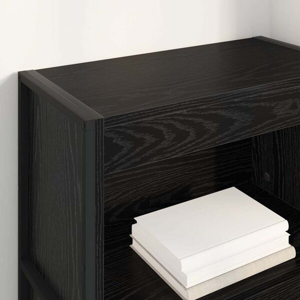 Könyvespolc Fekete tölgy 60 x 30 x 121 cm Faanyag