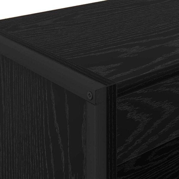 Könyvespolc Fekete tölgy 60 x 30 x 121 cm Faanyag