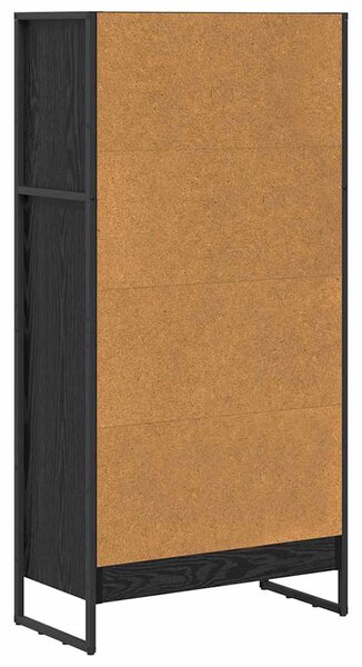 Könyvespolc Fekete tölgy 60 x 30 x 121 cm Faanyag
