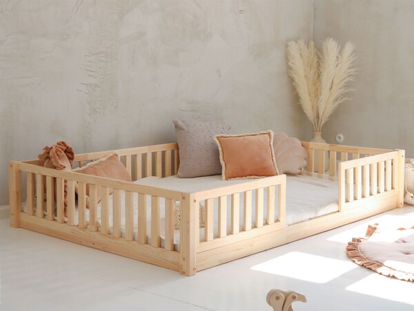 ELORA DUO NEW gyerekágy ágyneműtartóval 140x190 - natúr