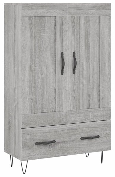 Szürke sonoma szerelt fa magasszekrény 69,5 x 31 x 115 cm