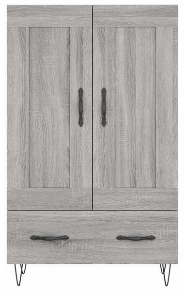 Szürke sonoma szerelt fa magasszekrény 69,5 x 31 x 115 cm