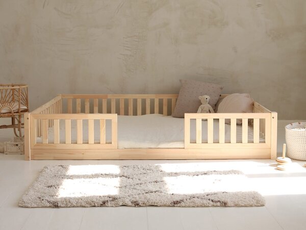 ELORA DUO NEW gyerekágy ágyneműtartóval 140x190 - natúr