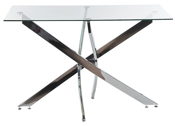 Étkezőasztal MARAMO Ezüst 120 cm 70 cm Edzett üveg