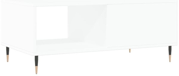 Fehér szerelt fa dohányzóasztal 90 x 50 x 36,5 cm
