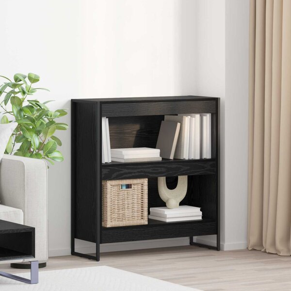 Könyvespolc Fekete tölgy 80 x 30 x 86,5 cm Faanyag