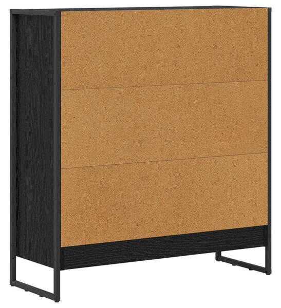 Könyvespolc Fekete tölgy 80 x 30 x 86,5 cm Faanyag