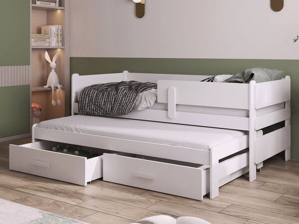 SOLANO gyerekágy 80x180 vendégággyal - fehér