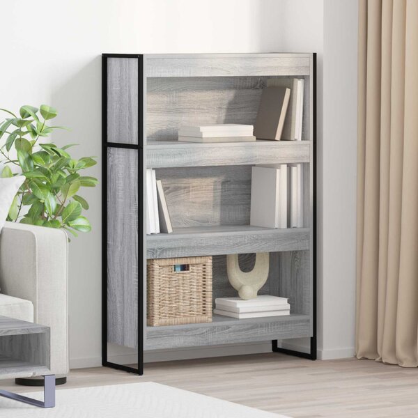Könyvespolc Szürke Sonoma 80 x 30 x 121 cm Faanyag