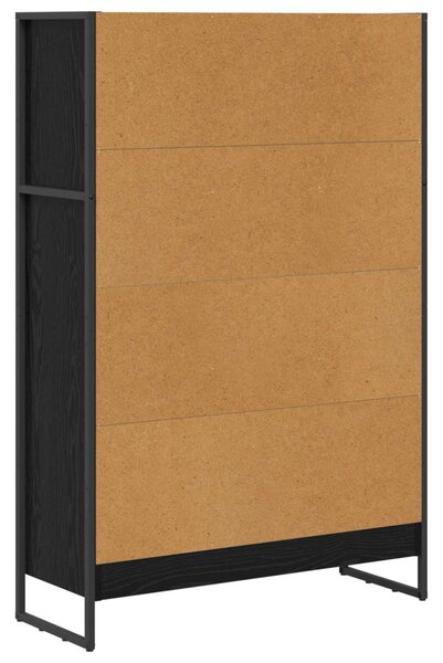 Könyvespolc Fekete tölgy 80 x 30 x 121 cm Faanyag